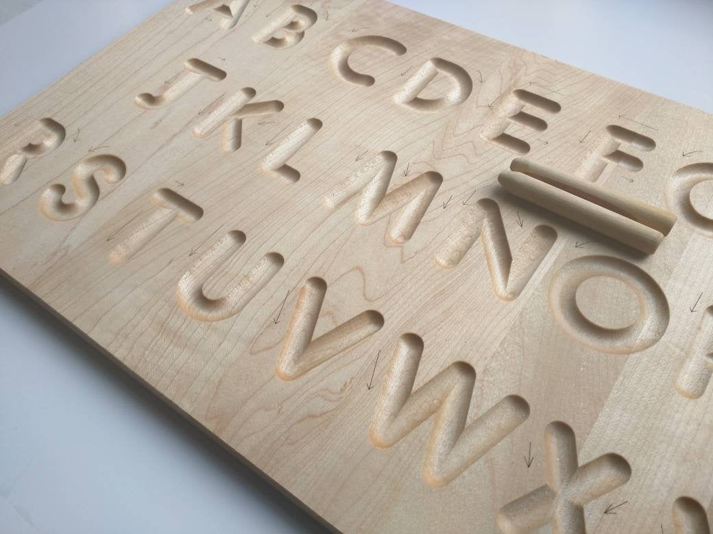 Printed Alphabet Tracing Board