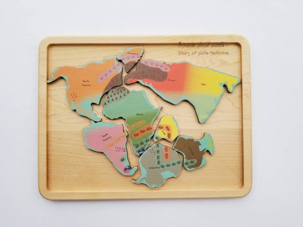 Plate tectonics puzzle - Pangaea puzzle - pangea - continental drift